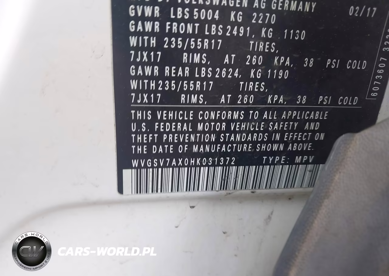 2017 Volkswagen Tiguan 2.0T Wolfsburg Edition VIN:WVGSV7AX0HK031372 - 9