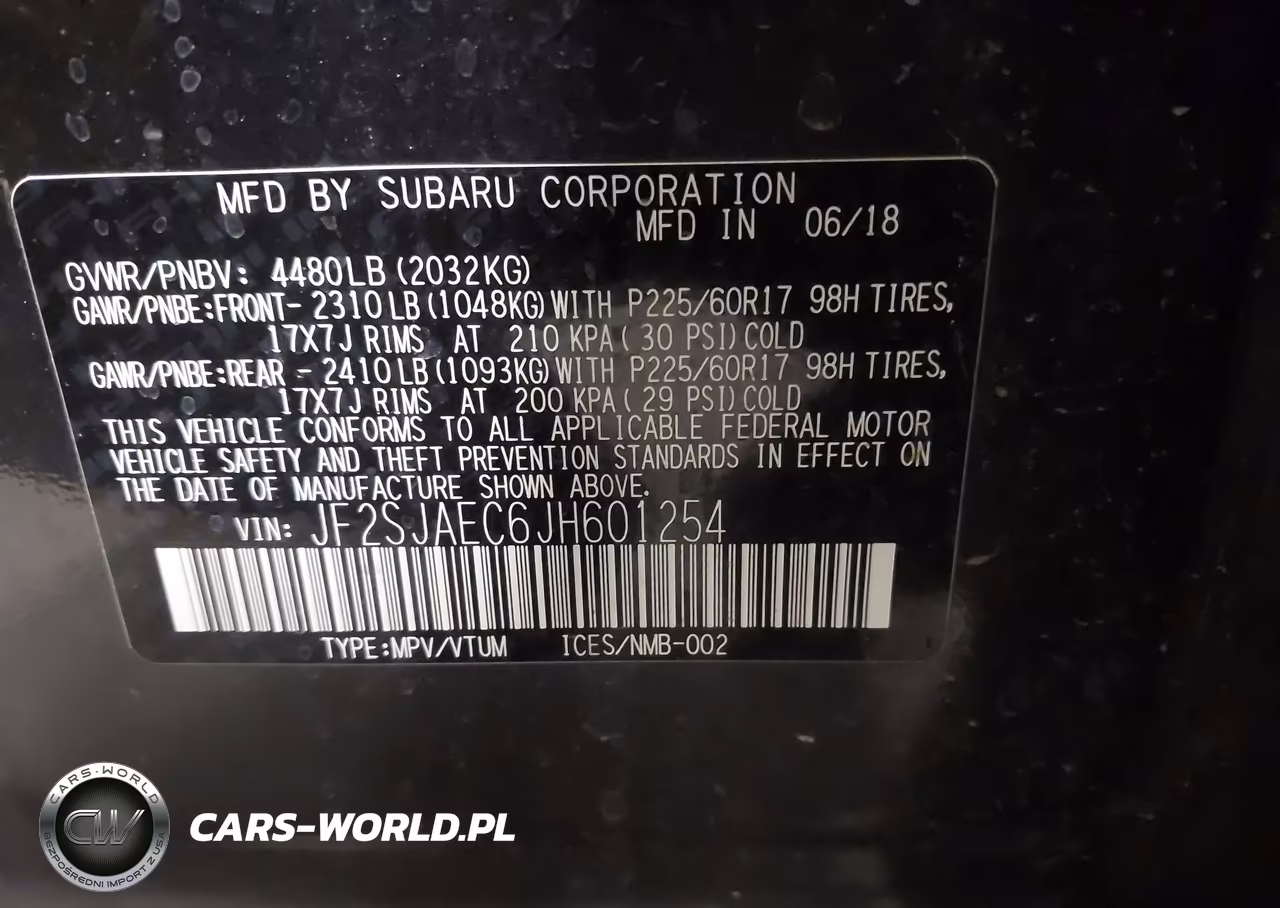 2018 Subaru Forester 2.5I Premium VIN:JF2SJAEC6JH601254 - 9