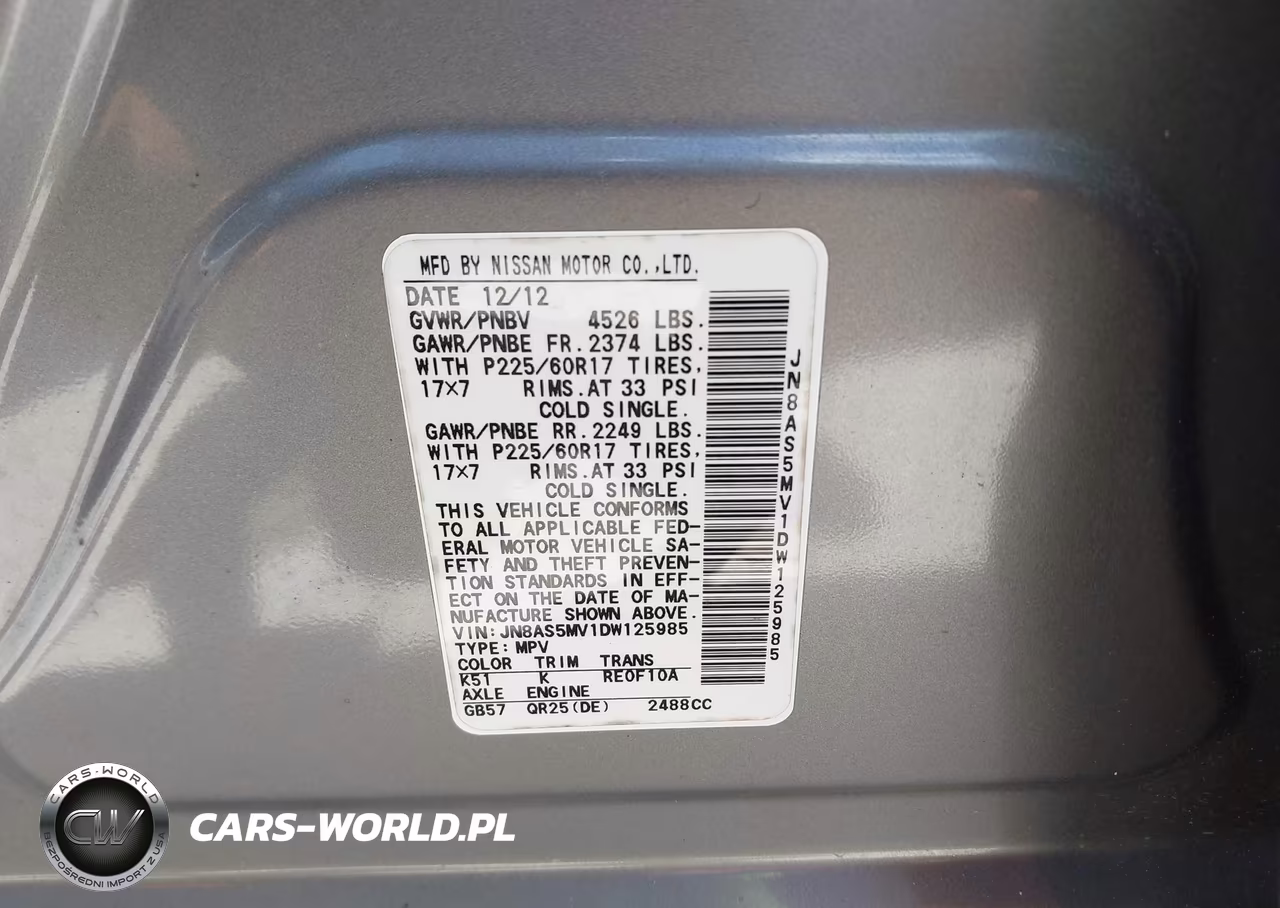 2013 Nissan Rogue Sv VIN:JN8AS5MV1DW125985 - 9