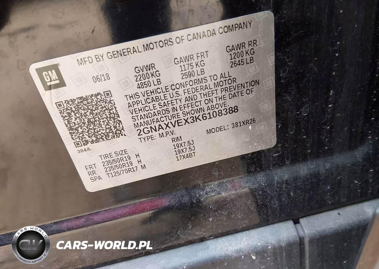 2019 Chevrolet Equinox Lt VIN:2GNAXVEX3K6108388 - 9