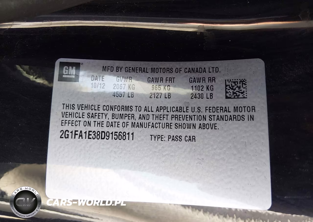 2013 Chevrolet Camaro 2Ls VIN:2G1FA1E38D9156811 - 9