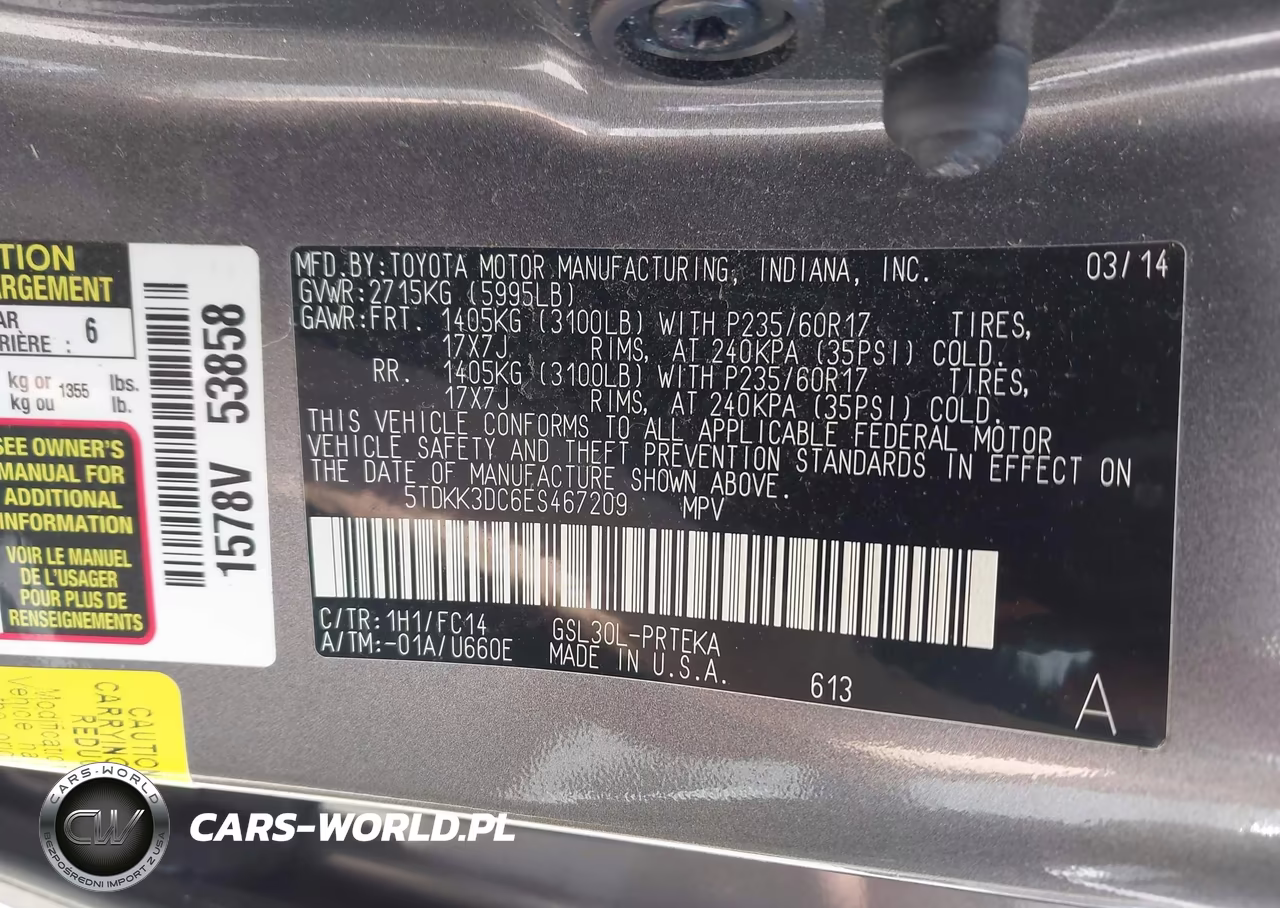 2014 Toyota Sienna Le V6 8 Passenger VIN:5TDKK3DC6ES467209 - 9