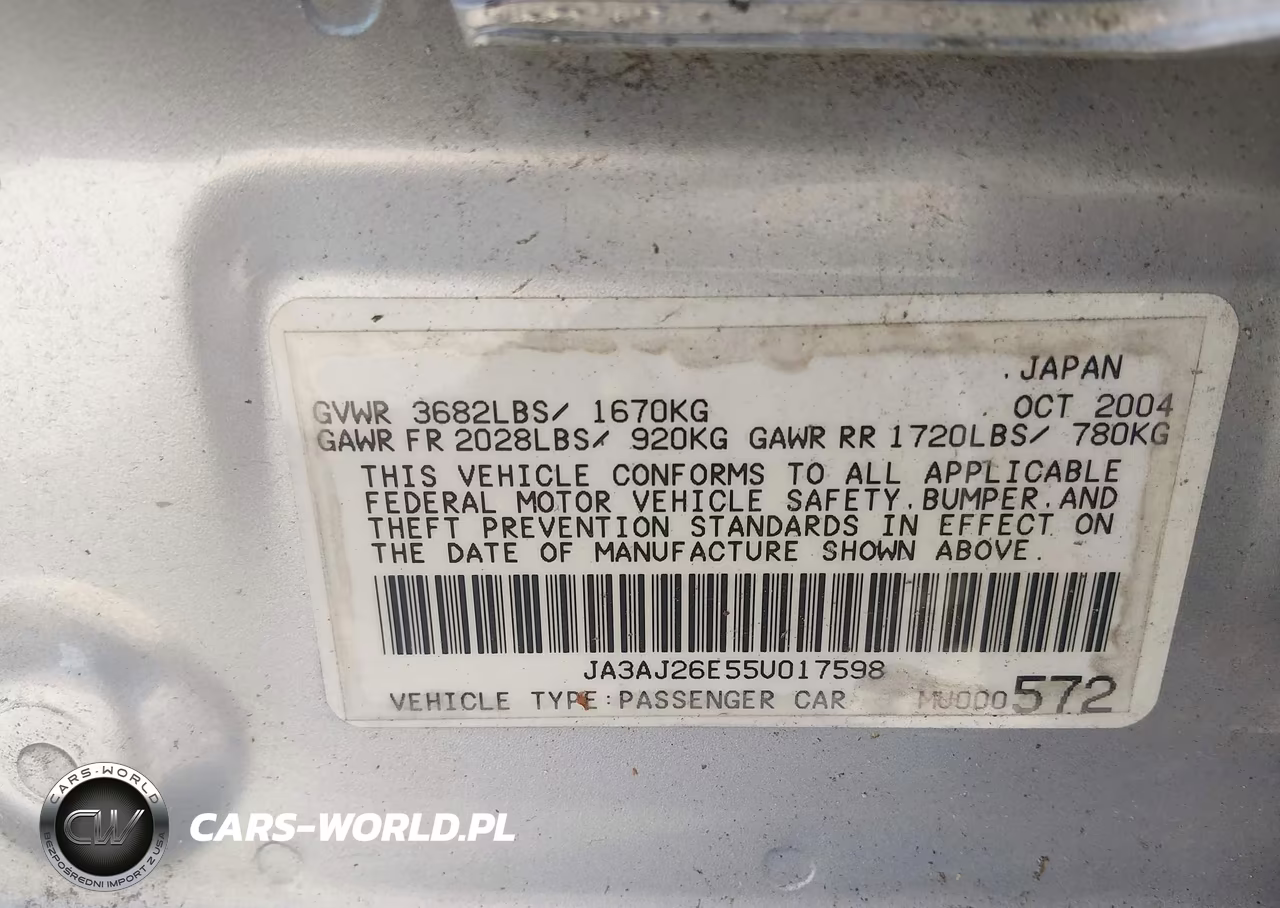 2005 Mitsubishi Lancer Es VIN:JA3AJ26E55U017598 - 9