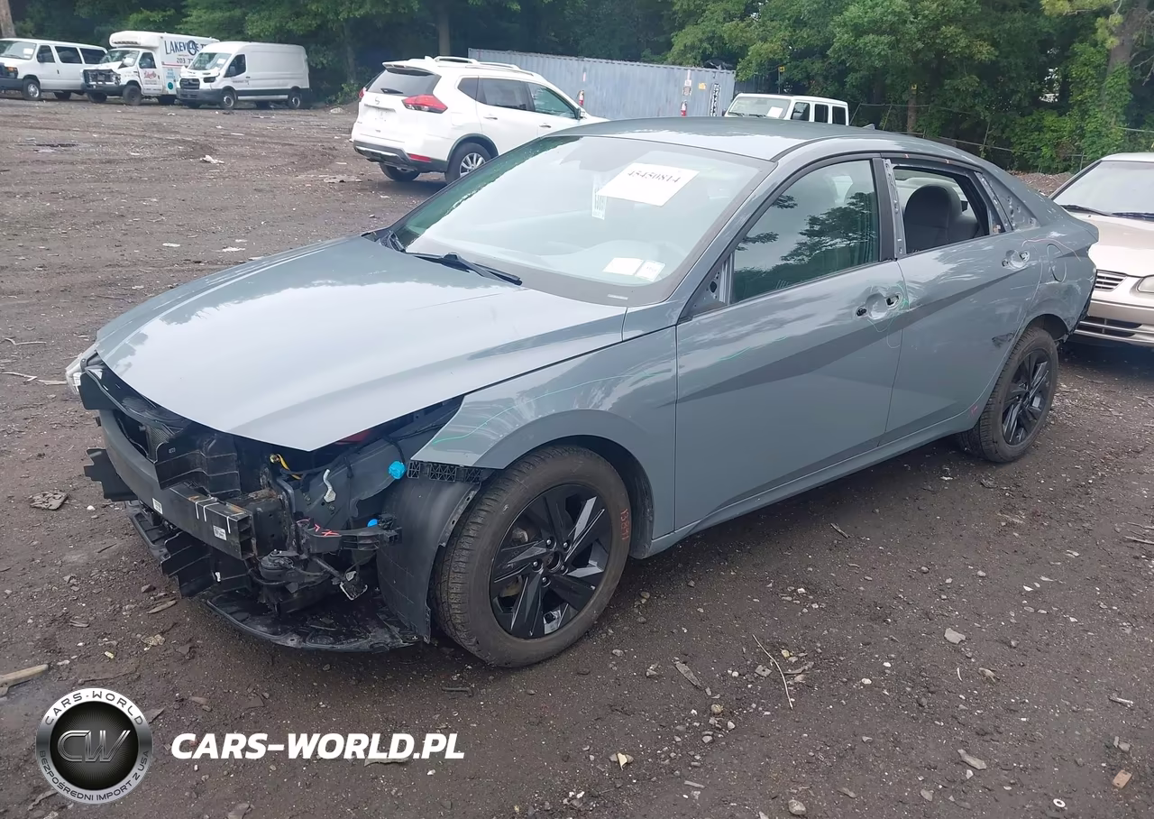 2021 Hyundai Elantra Hybrid Blue VIN:KMHLM4AJ2MU012712 - 2