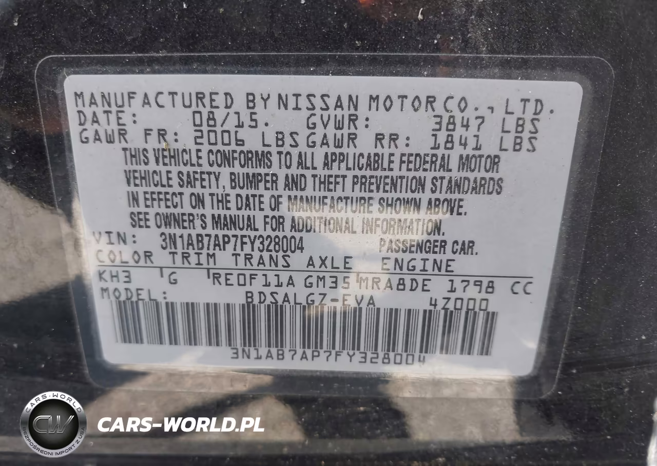 2015 Nissan Sentra Sl VIN:3N1AB7AP7FY328004 - 9