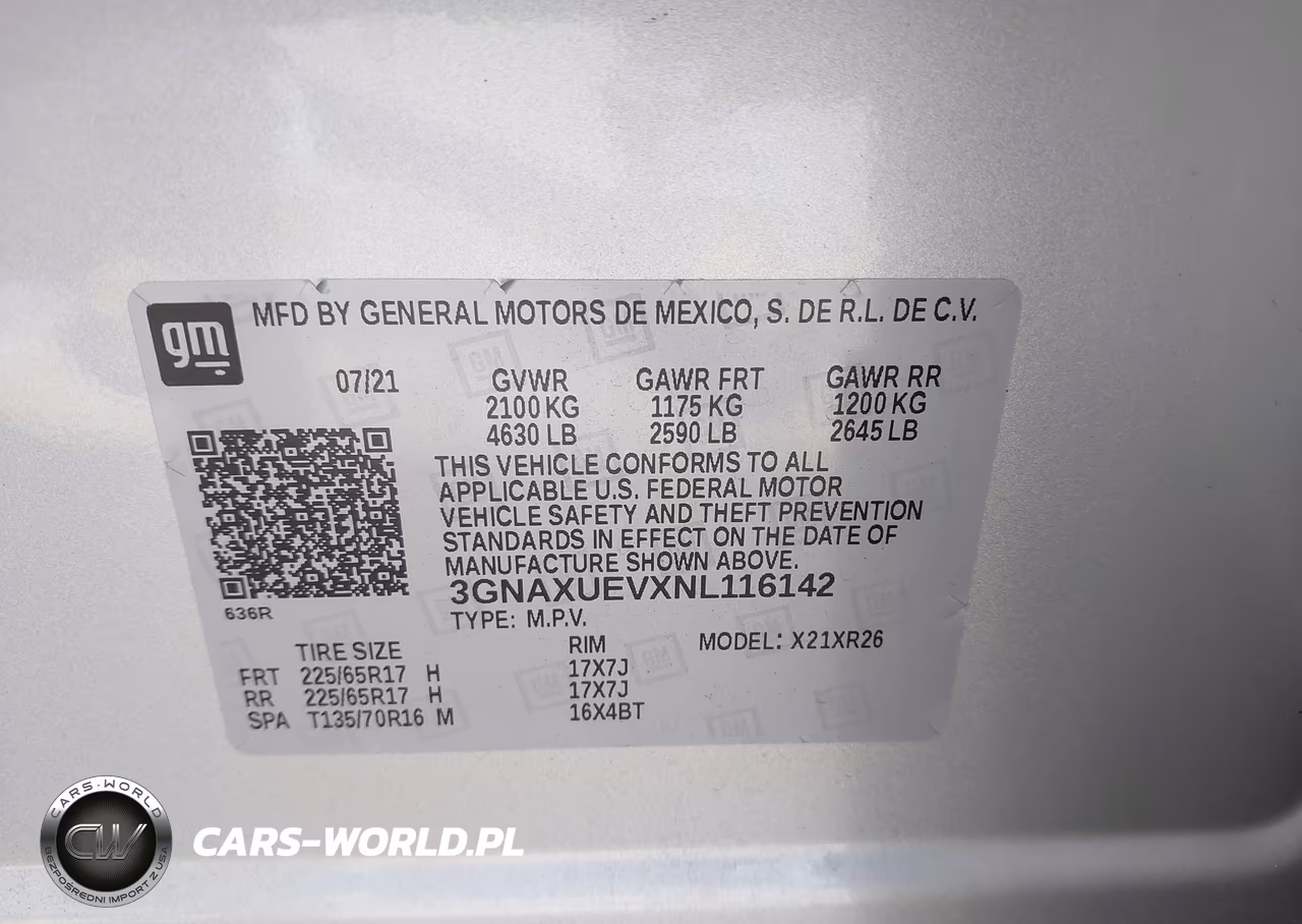 2022 Chevrolet Equinox Awd Lt VIN:3GNAXUEVXNL116142 - 9
