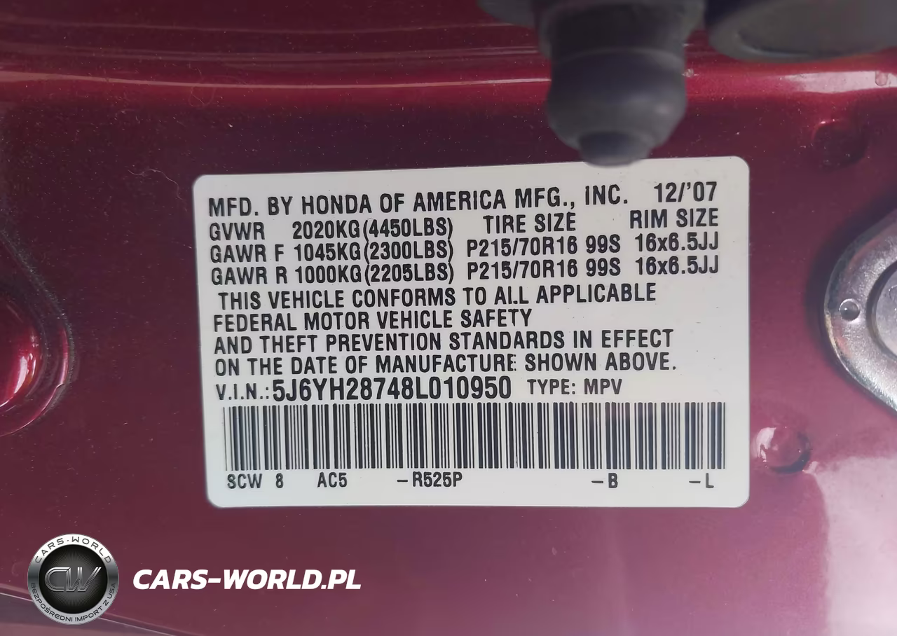 2008 Honda Element Ex VIN:5J6YH28748L010950 - 9