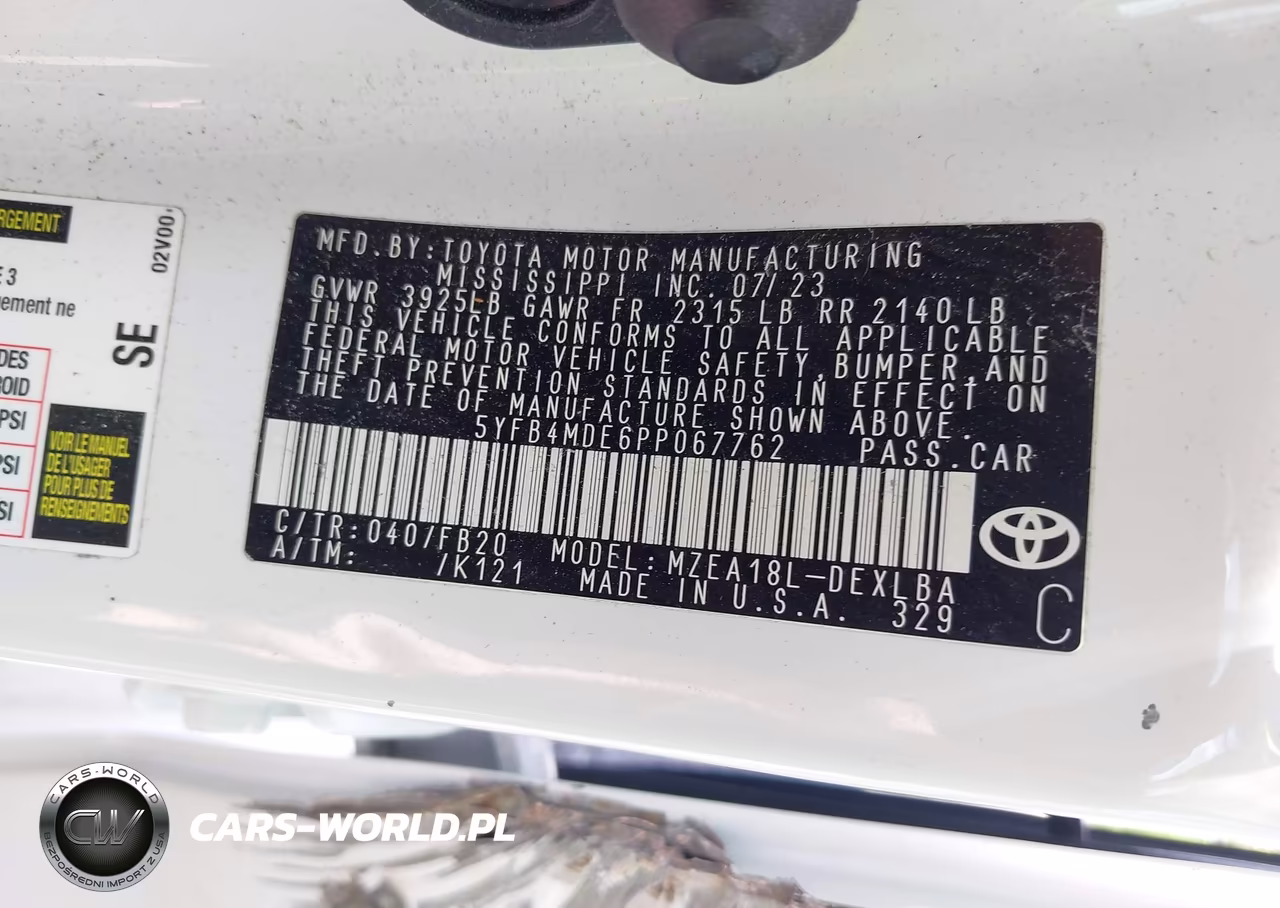 2023 Toyota Corolla Le VIN:5YFB4MDE6PP067762 - 9