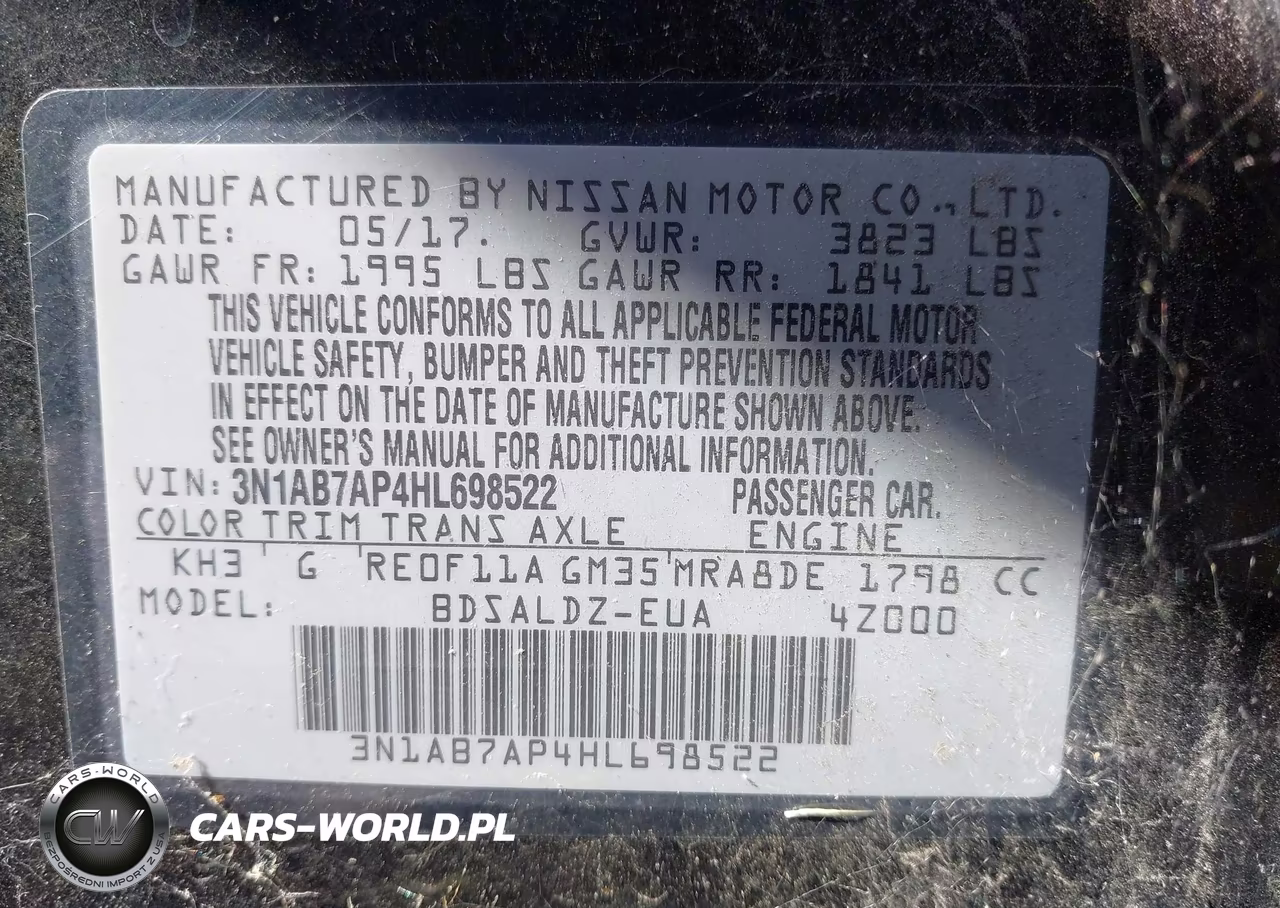 2017 Nissan Sentra Sv VIN:3N1AB7AP4HL698522 - 9