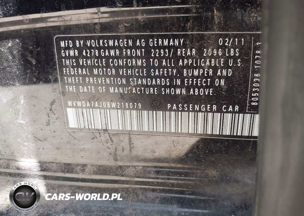2011 Volkswagen Golf 2.5L 4-Door VIN:WVWDA7AJ0BW218079 - 9