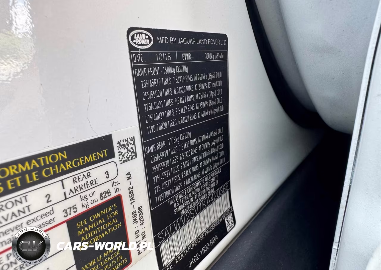 2019 Land Rover Range Rover Sport Hse Dynamic VIN:SALWV2SV1KA420386 - 9