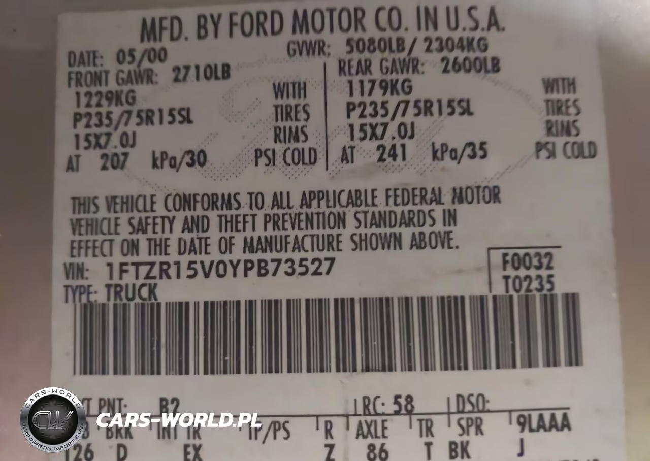 2000 Ford Ranger Xl-Xlt VIN:1FTZR15V0YPB73527 - 9