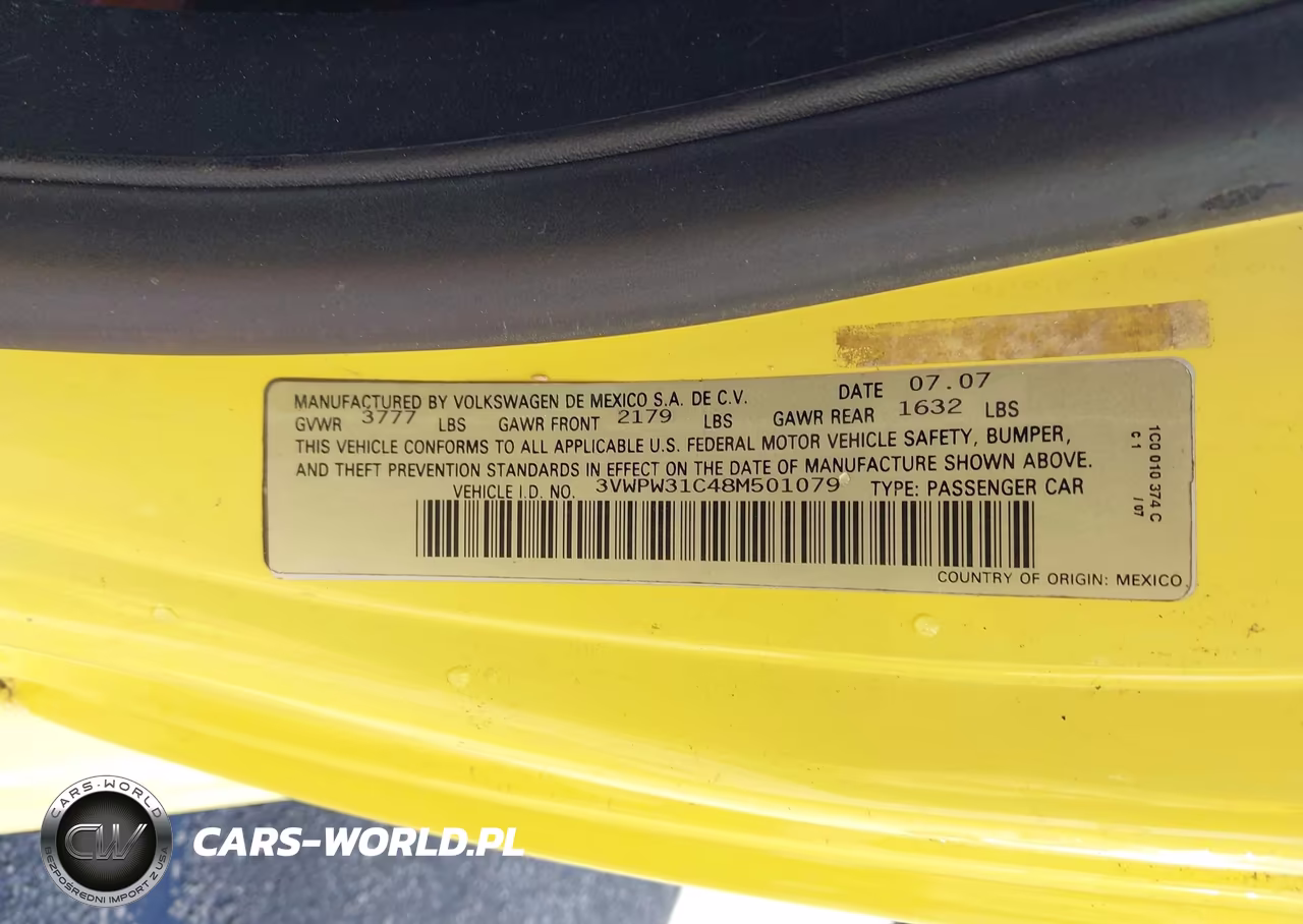 2008 Volkswagen New Beetle S VIN:3VWPW31C48M501079 - 9
