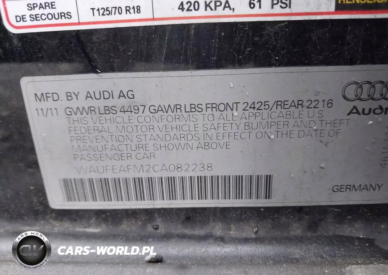 2012 Audi A3 2.0T Premium VIN:WAUFEAFM2CA082238 - 9