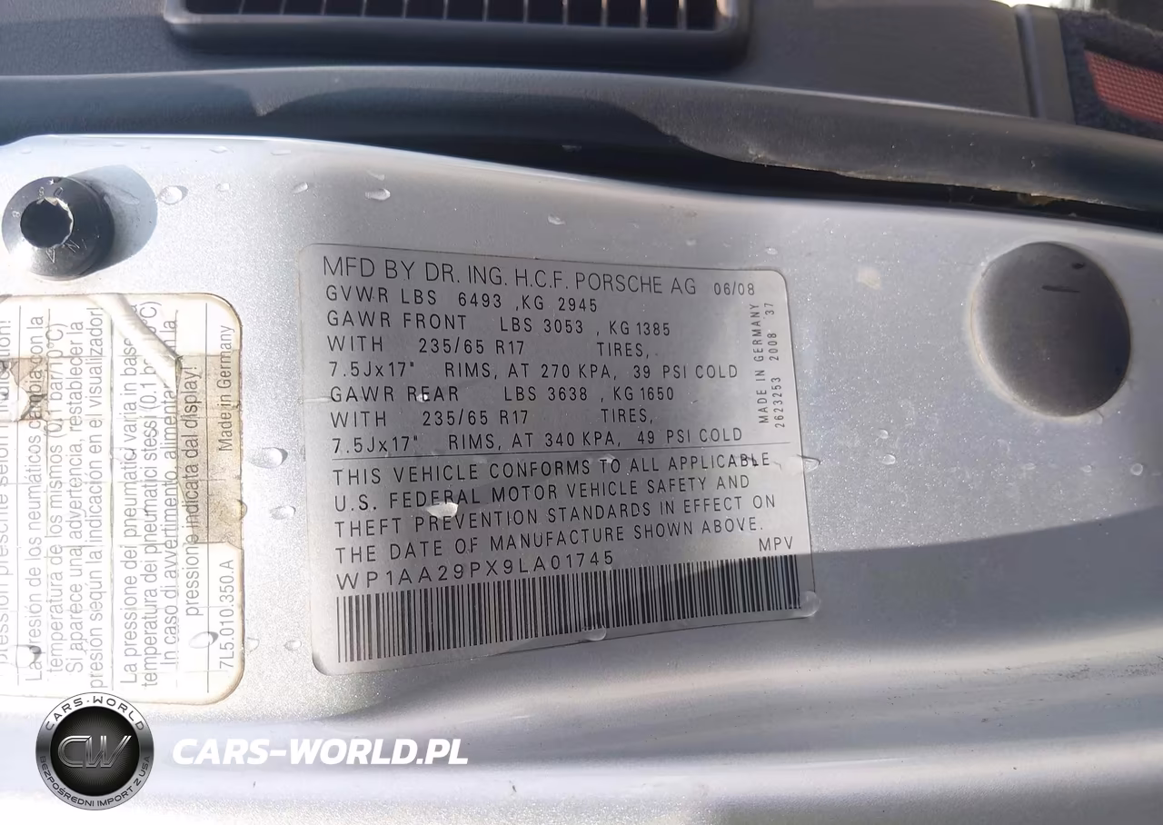 2009 Porsche Cayenne VIN:WP1AA29PX9LA01745 - 9