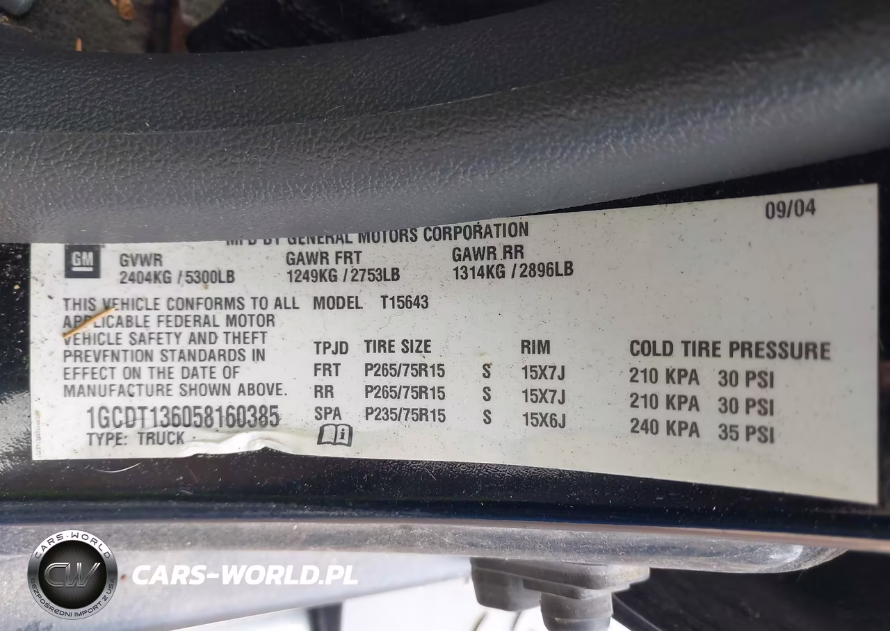 2005 Chevrolet Colorado Ls VIN:1GCDT136058160385 - 9