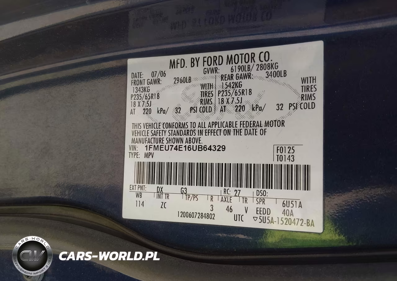 2006 Ford Explorer Eddie Bauer VIN:1FMEU74E16UB64329 - 9