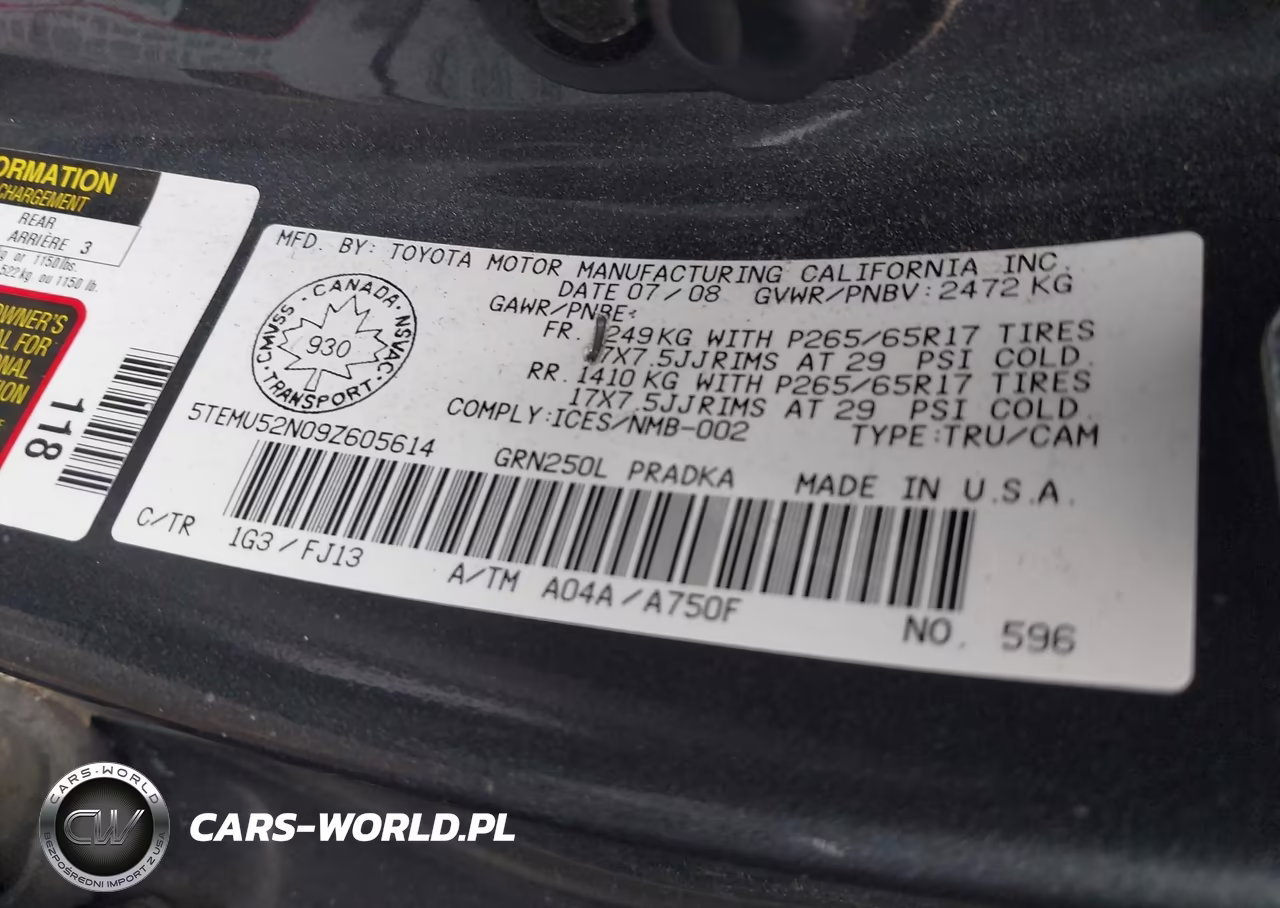 2009 Toyota Tacoma V6 VIN:5TEMU52N09Z605614 - 9