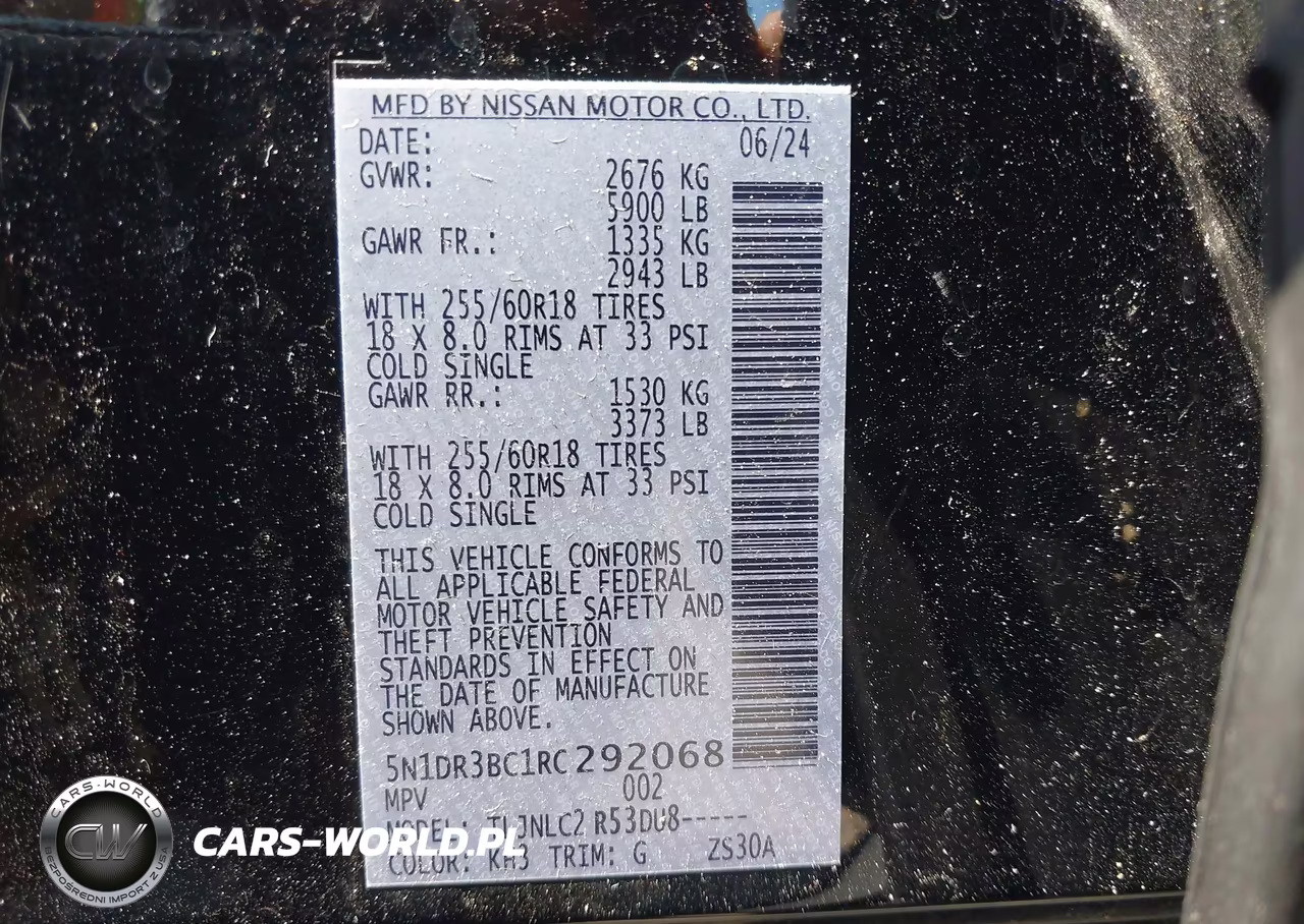 2024 Nissan Pathfinder Sv 4Wd VIN:5N1DR3BC1RC292068 - 9
