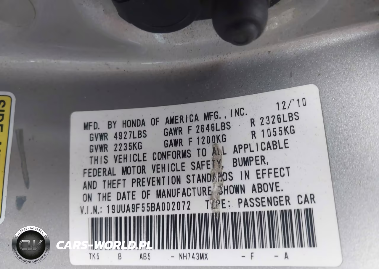 2011 Acura Tl 3.7 VIN:19UUA9F55BA002072 - 9