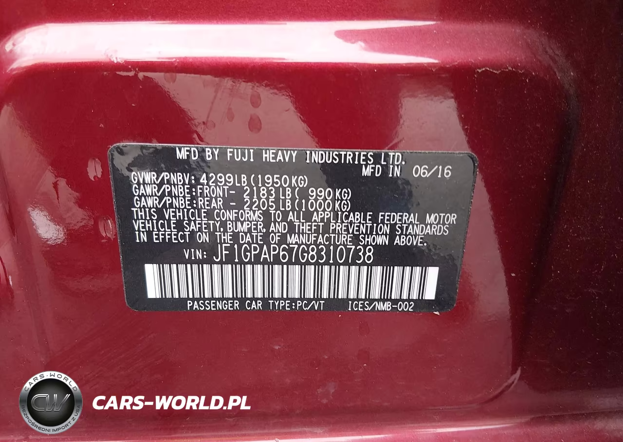 2016 Subaru Impreza 2.0I Sport Premium VIN:JF1GPAP67G8310738 - 9