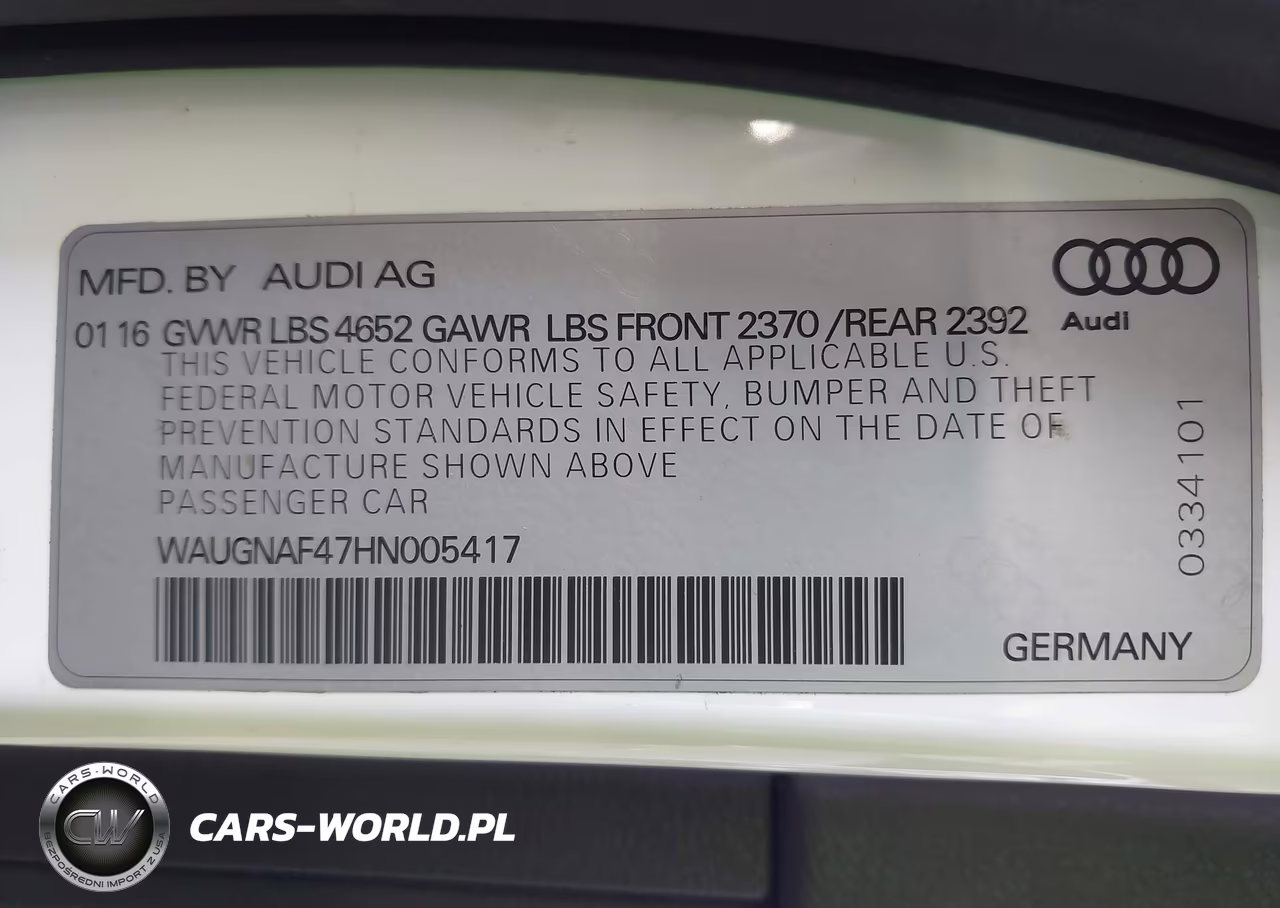 2017 Audi A4 Premium VIN:WAUGNAF47HN005417 - 9