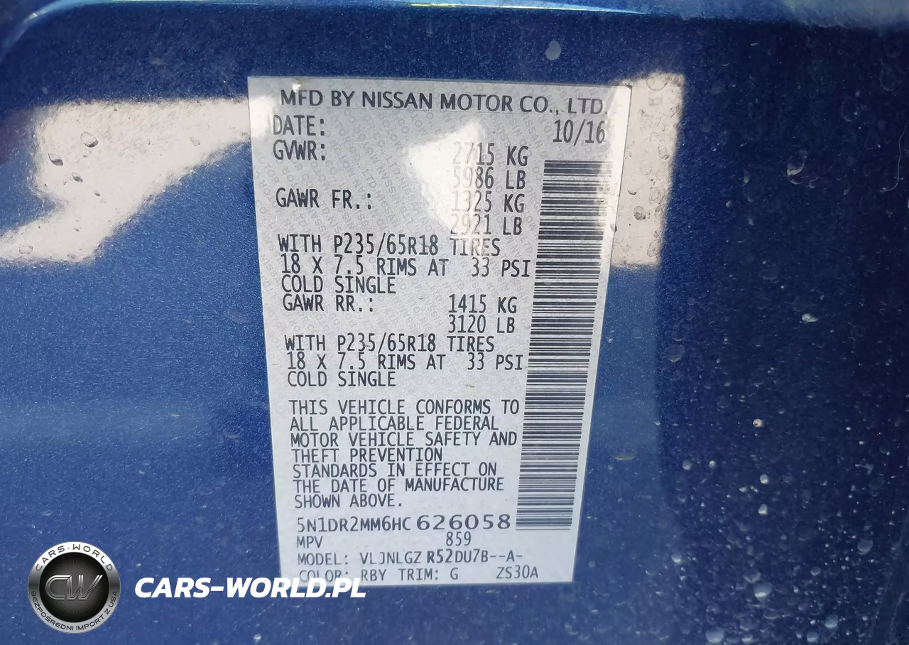 2017 Nissan Pathfinder Sl VIN:5N1DR2MM6HC626058 - 9