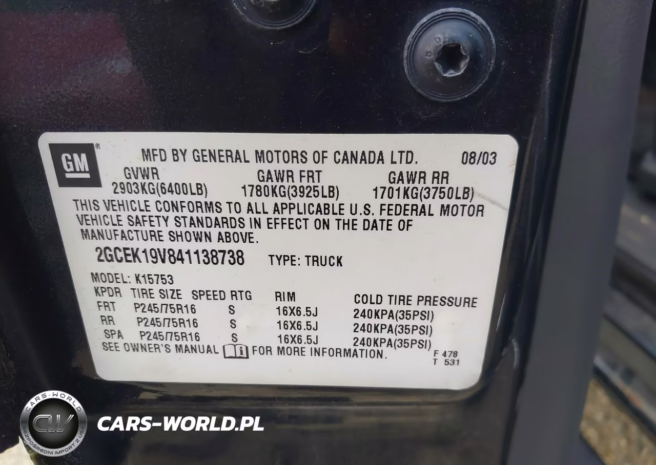 2004 Chevrolet Silverado 1500 VIN:2GCEK19V841138738 - 9