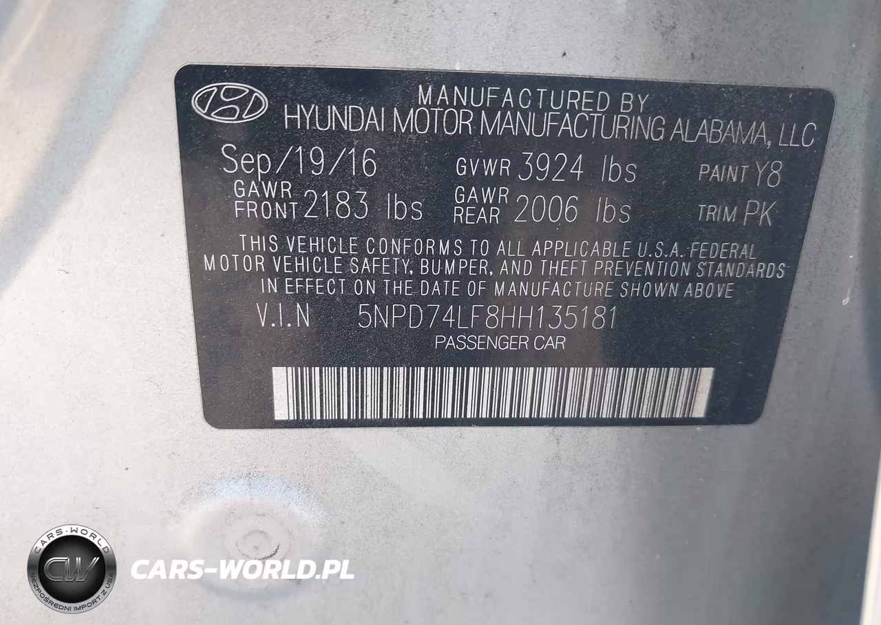 2017 Hyundai Elantra Se VIN:5NPD74LF8HH135181 - 9