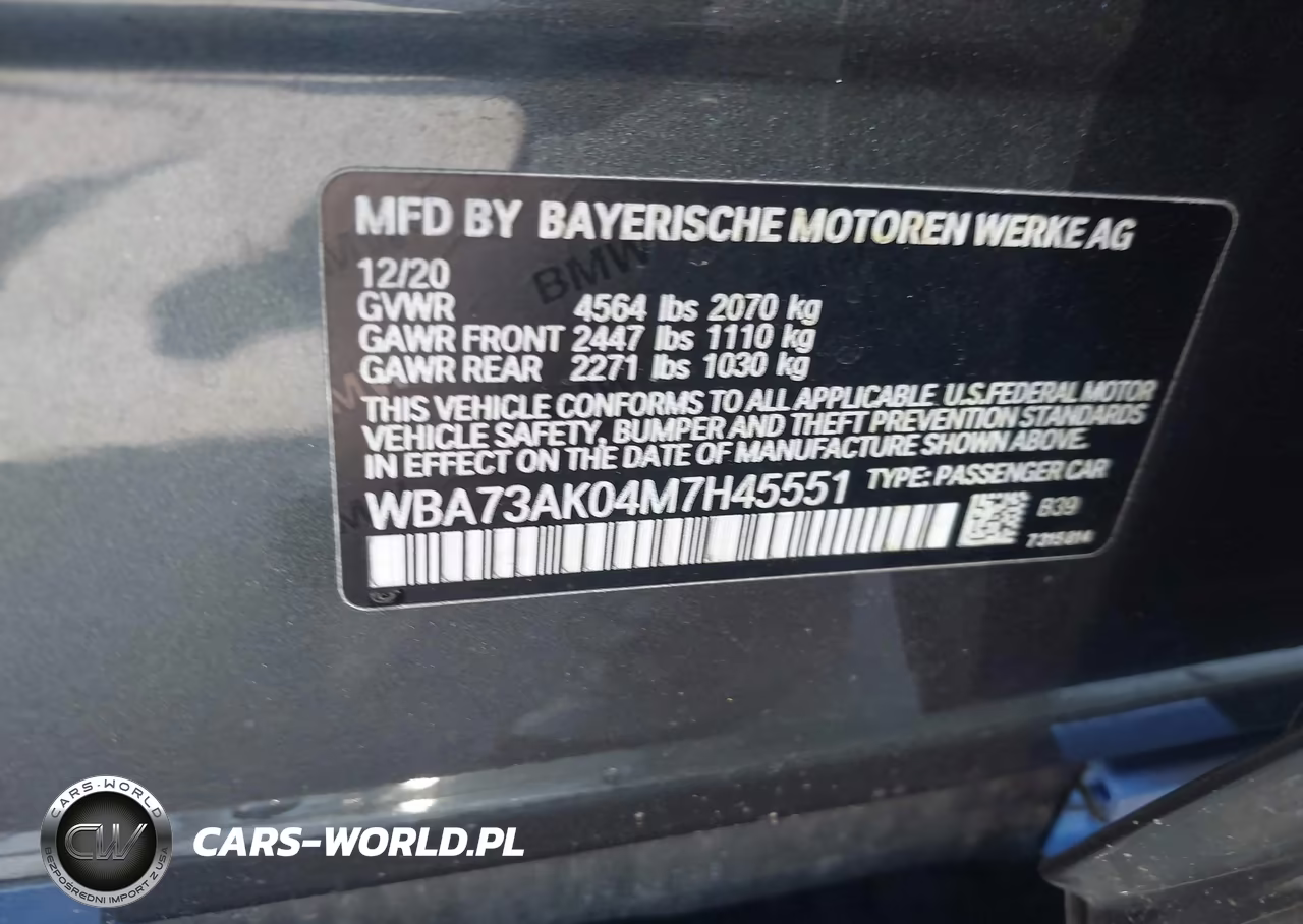 2021 BMW 228I Gran Coupe xDrive VIN:WBA73AK04M7H45551 - 9