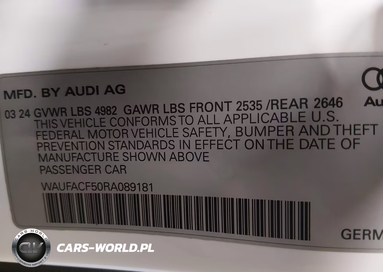 2024 Audi A5 Sportback Premium Plus 45 Tfsi Quattro S Tronic VIN:WAUFACF50RA089181 - 9