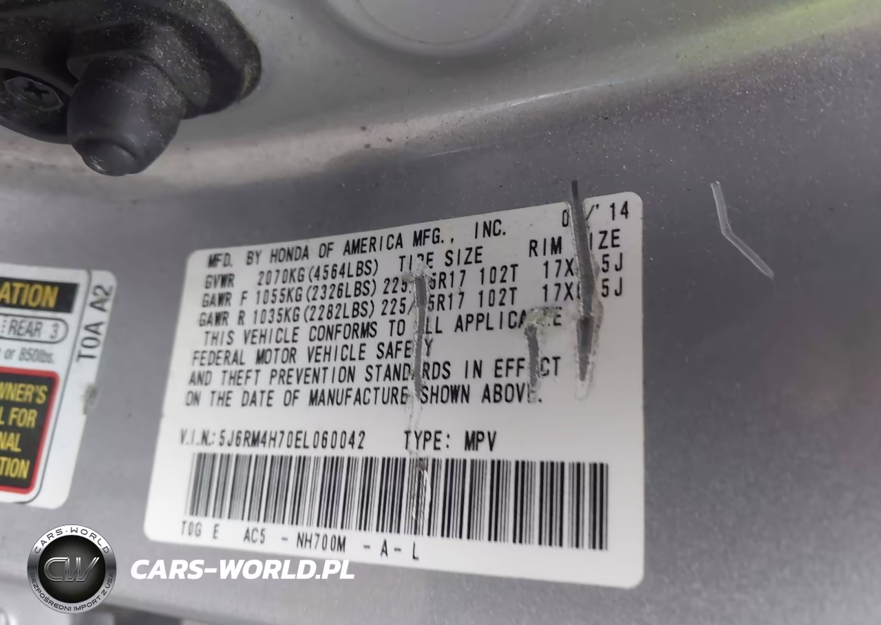 2014 Honda Cr-V Ex-L VIN:5J6RM4H70EL060042 - 9
