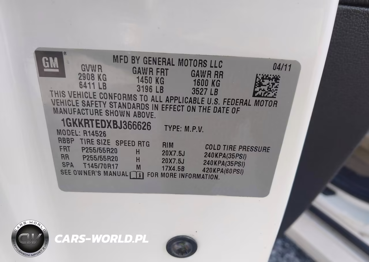 2011 GMC Acadia Denali VIN:1GKKRTEDXBJ366626 - 9