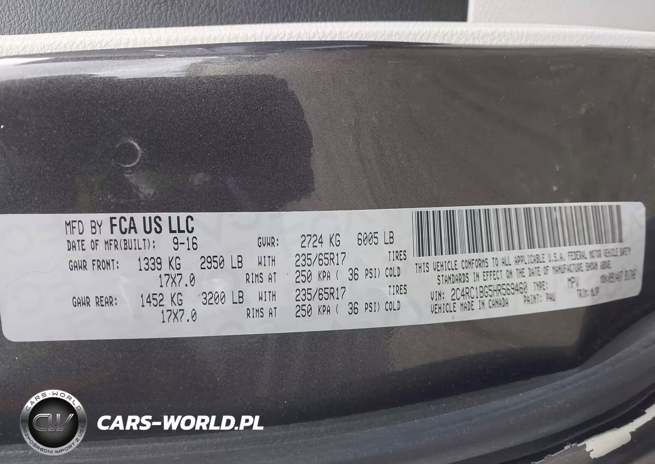 2017 Chrysler Pacifica Touring-L VIN:2C4RC1BG5HR569460 - 9