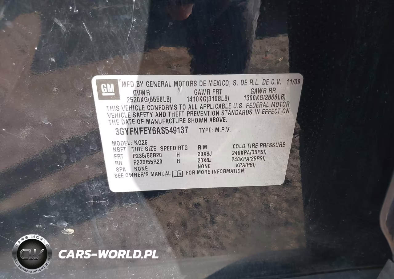 2010 Cadillac Srx Premium Collection VIN:3GYFNFEY6AS549137 - 9