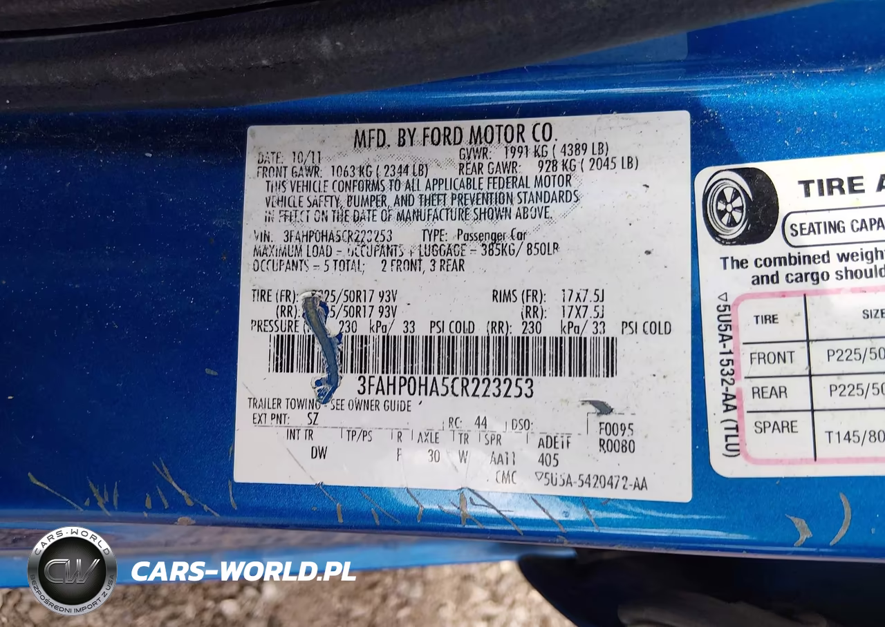 2012 Ford Fusion Se VIN:3FAHP0HA5CR223253 - 9