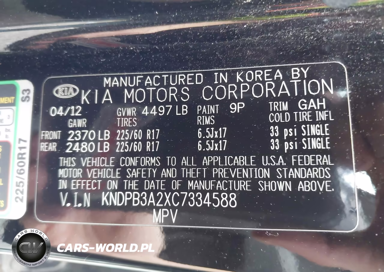 2012 Kia Sportage Lx VIN:KNDPB3A2XC7334588 - 9