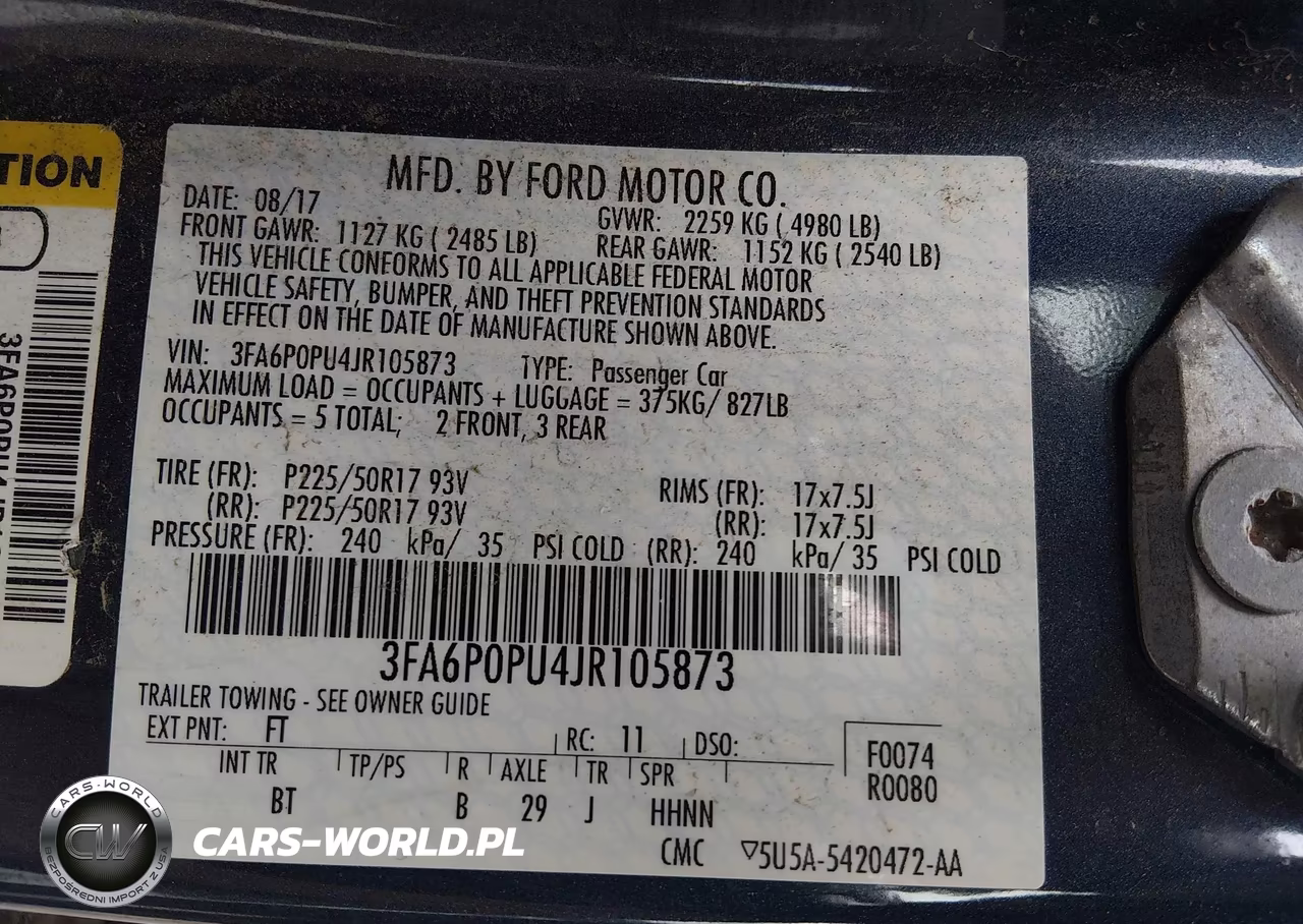 2018 Ford Fusion Energi Se Luxury VIN:3FA6P0PU4JR105873 - 9