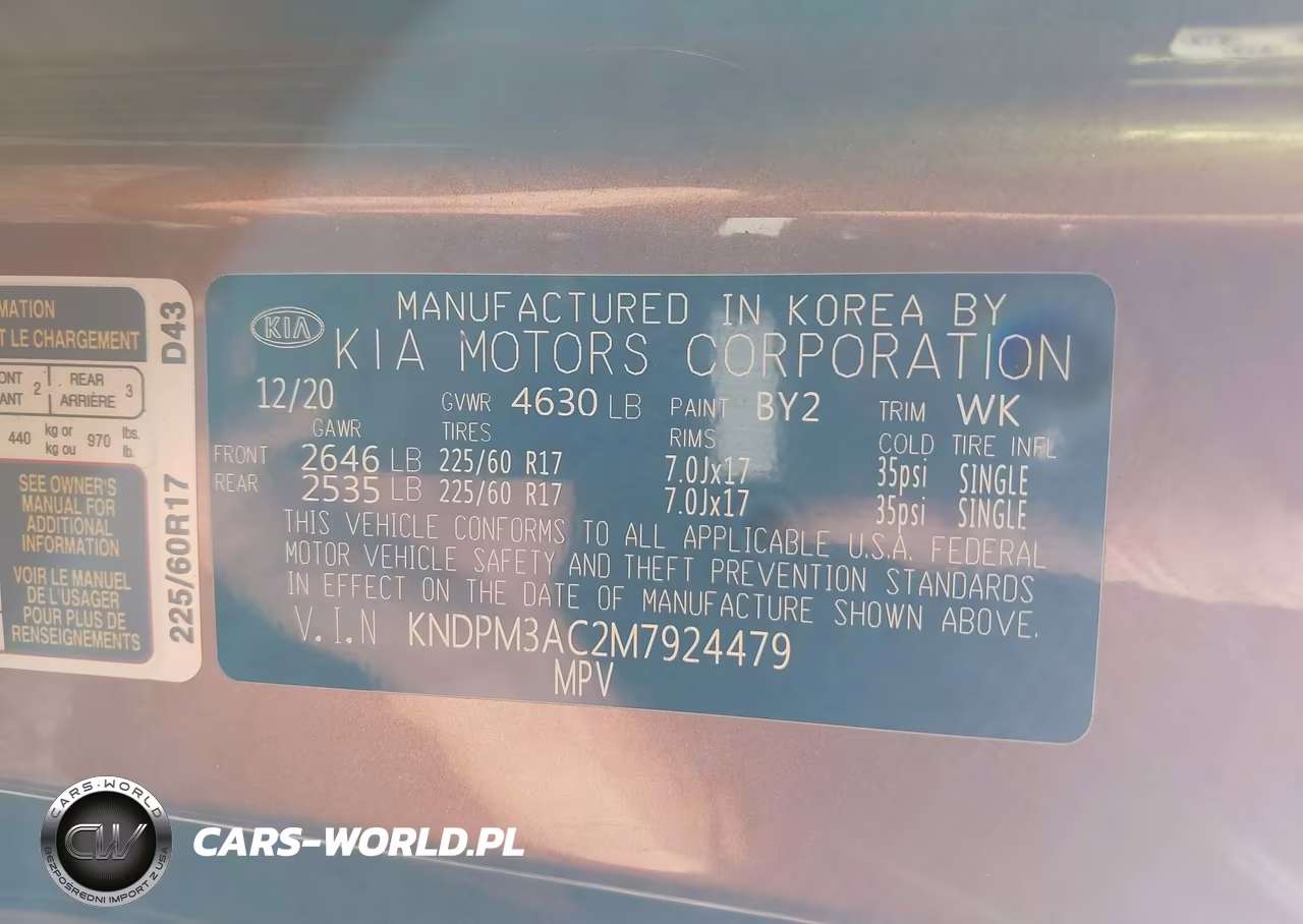 2021 Kia Sportage Lx VIN:KNDPM3AC2M7924479 - 9