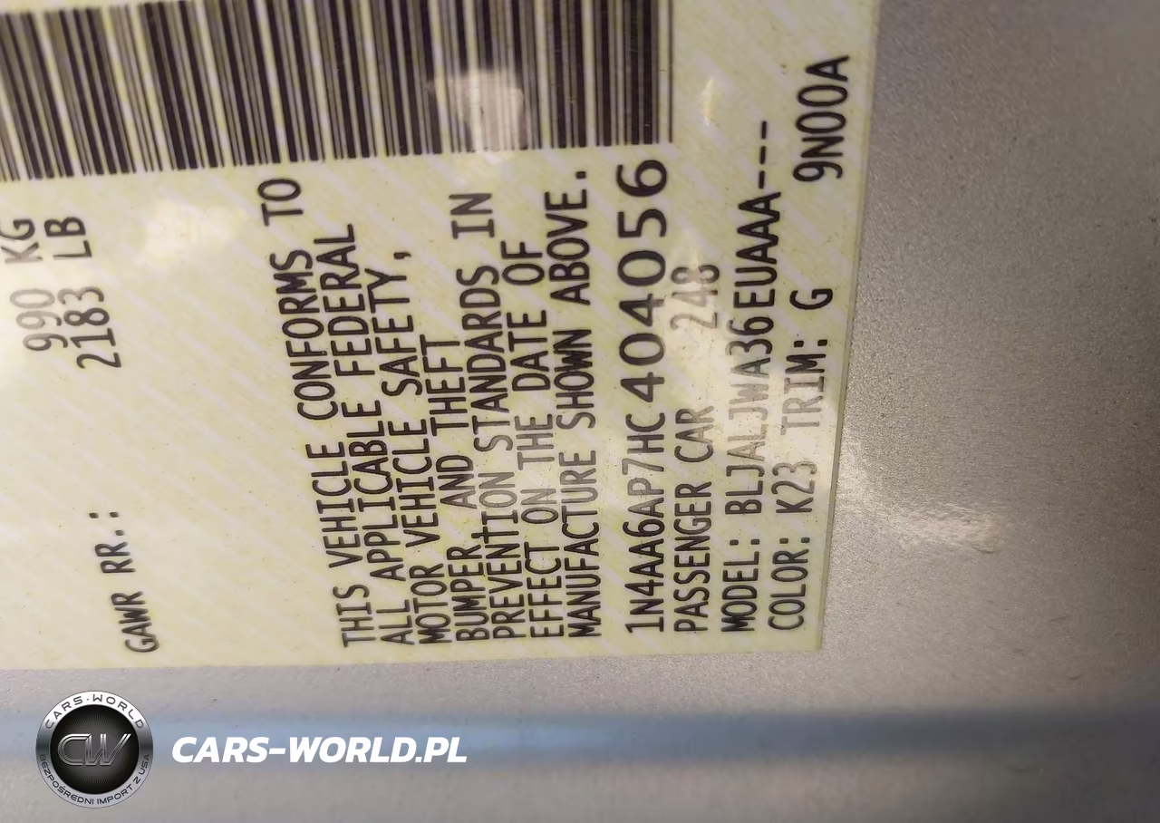 2017 Nissan Maxima 3.5 Sv VIN:1N4AA6AP7HC404056 - 9