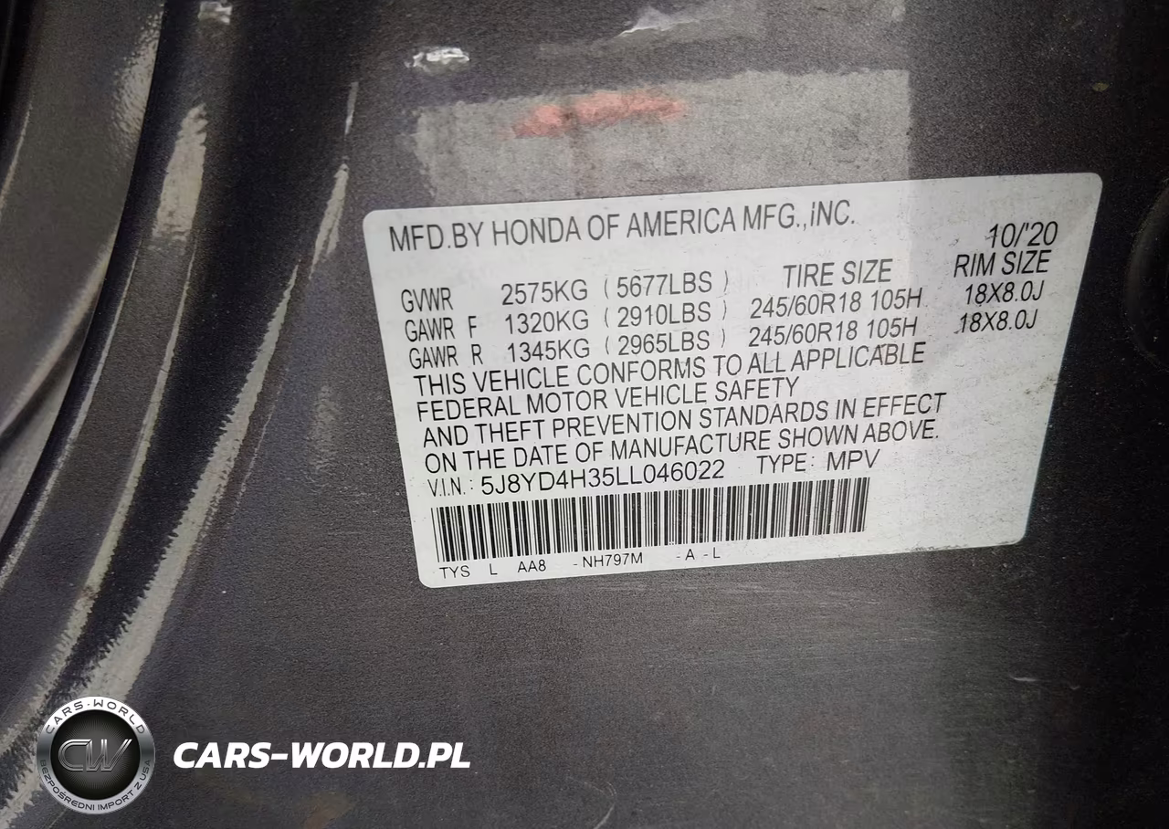 2020 Acura Mdx Standard VIN:5J8YD4H35LL046022 - 9