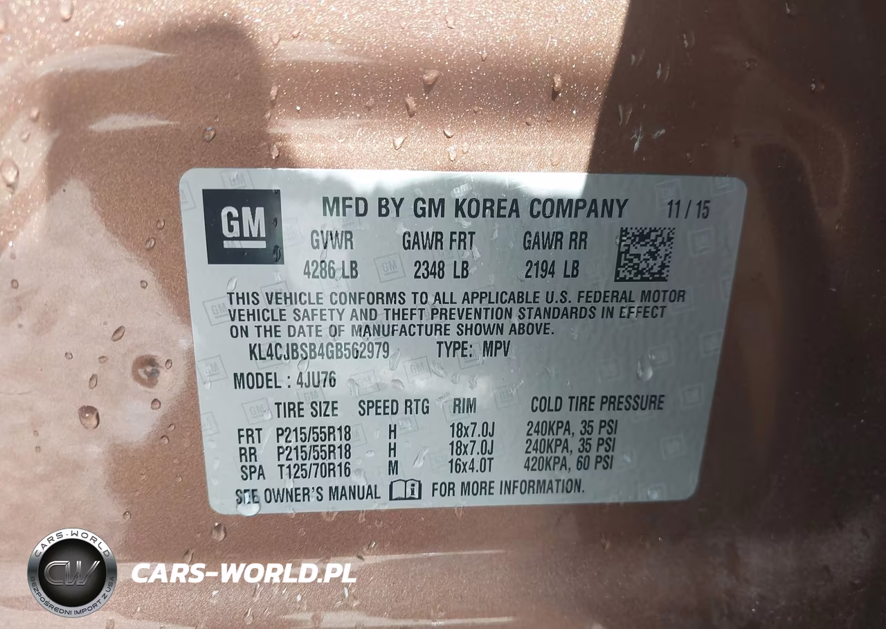 2016 Buick Encore Convenience VIN:KL4CJBSB4GB562979 - 9