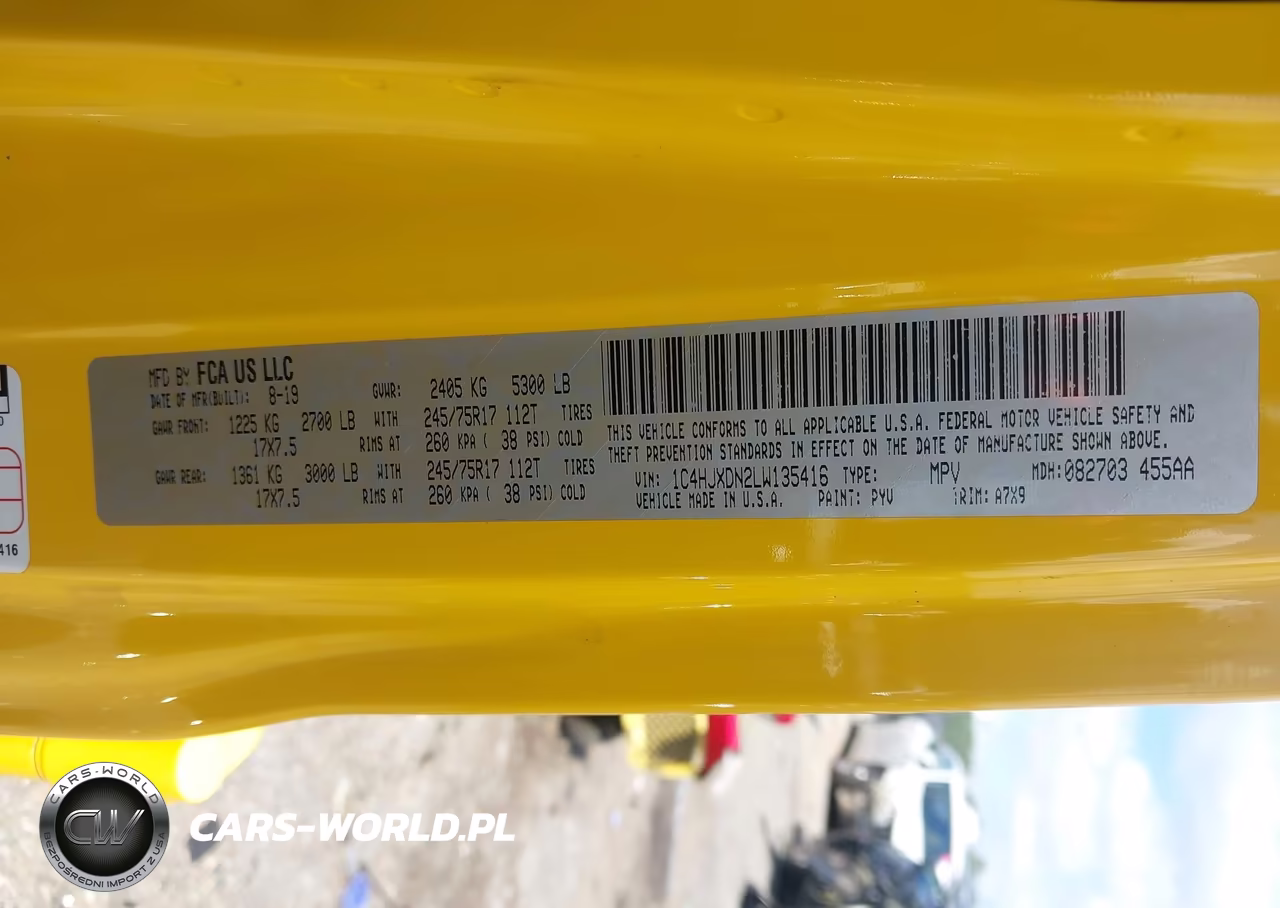 2020 Jeep Wrangler Unlimited Sport S 4X4 VIN:1C4HJXDN2LW135416 - 9