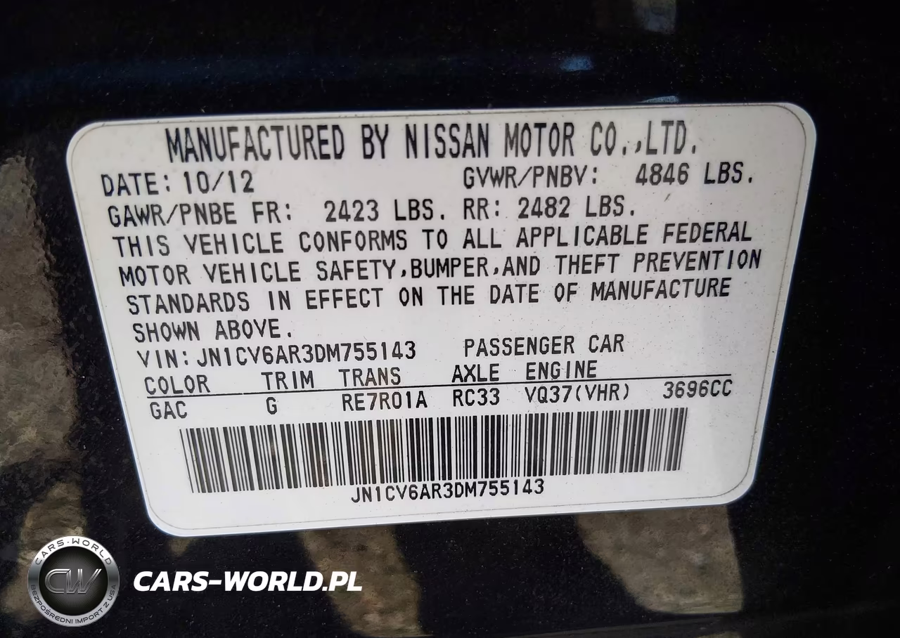 2013 Infiniti G37X VIN:JN1CV6AR3DM755143 - 9
