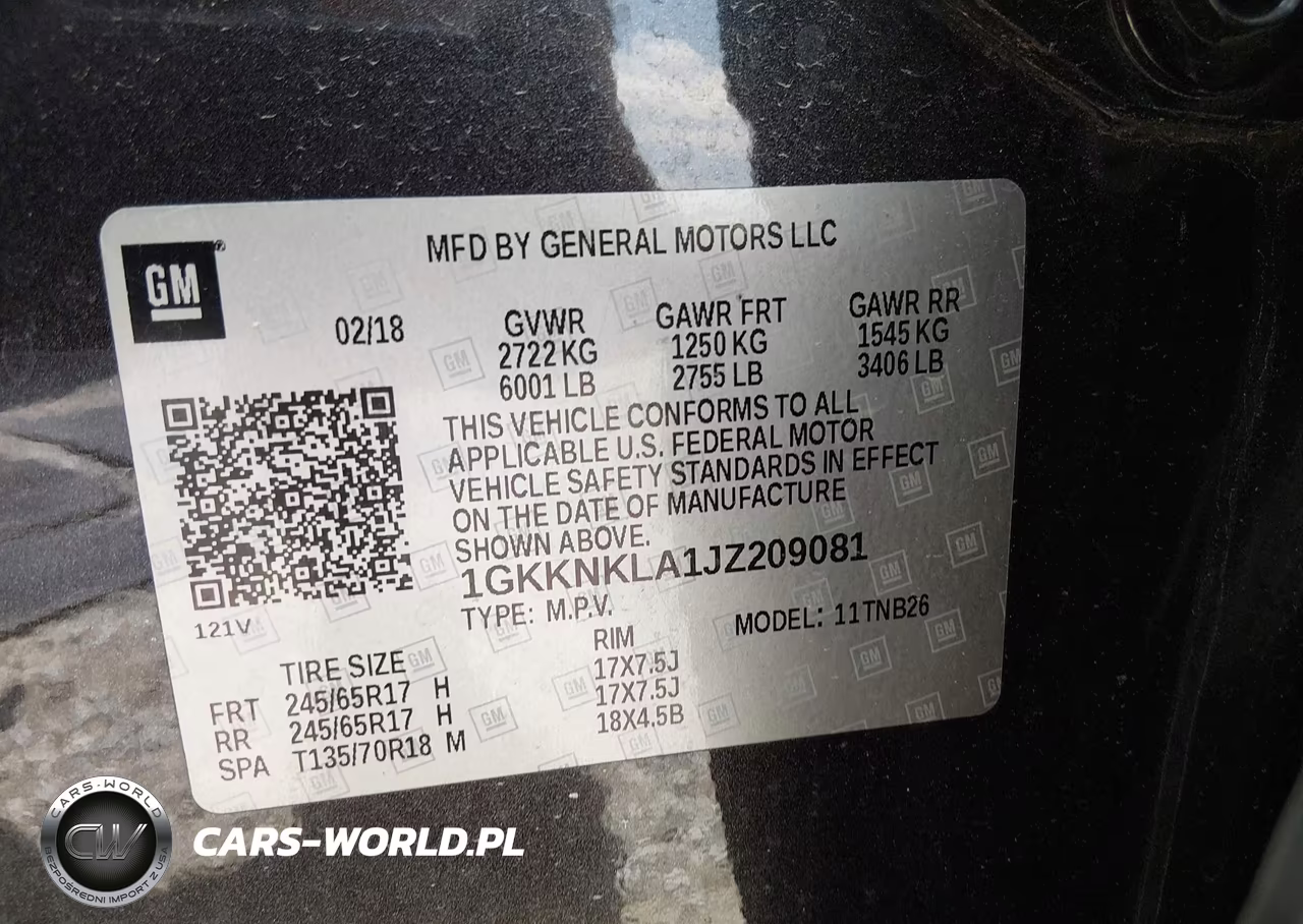 2018 GMC Acadia Sle-1 VIN:1GKKNKLA1JZ209081 - 9