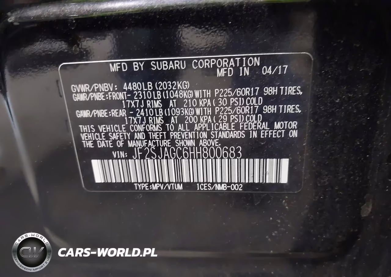 2017 Subaru Forester 2.5I Premium VIN:JF2SJAGC6HH800683 - 9