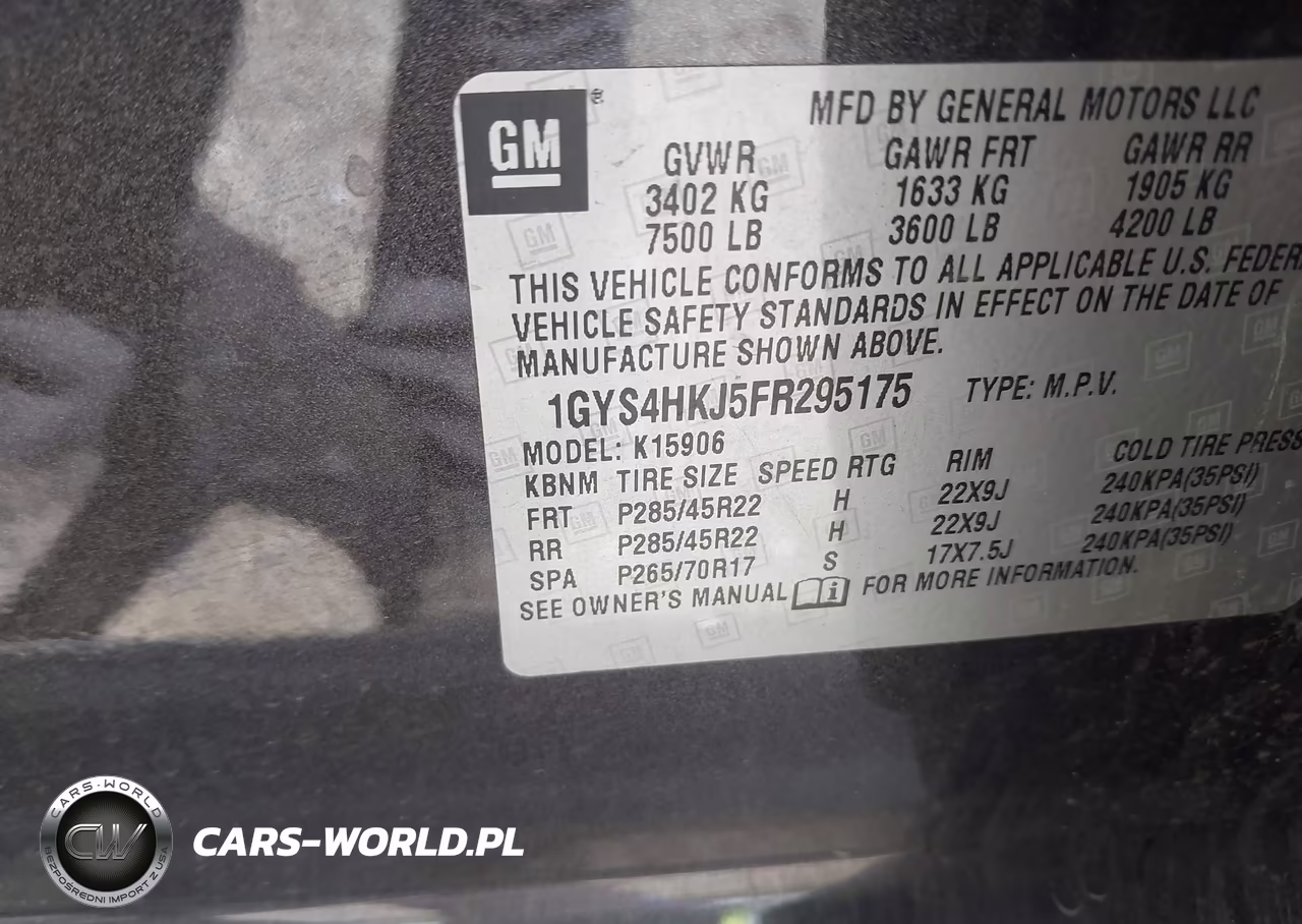 2015 Cadillac Escalade Esv Luxury VIN:1GYS4HKJ5FR295175 - 9