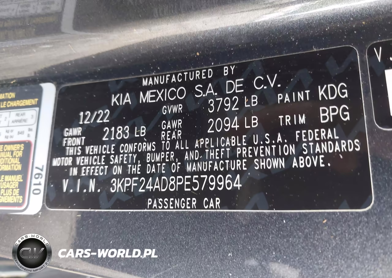 2023 Kia Forte Lxs VIN:3KPF24AD8PE579964 - 9