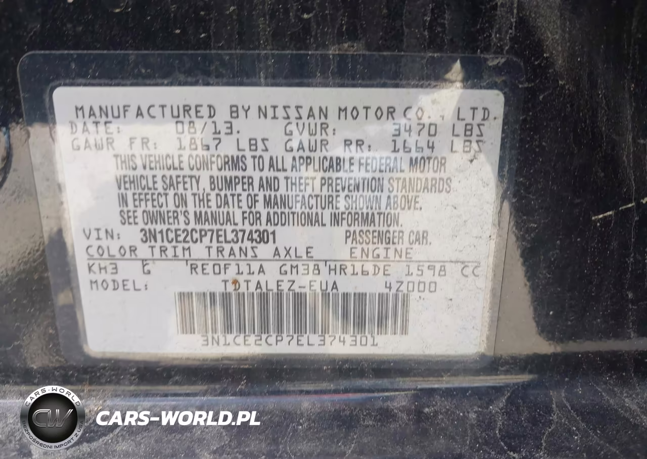 2014 Nissan Versa Note Sv VIN:3N1CE2CP7EL374301 - 9