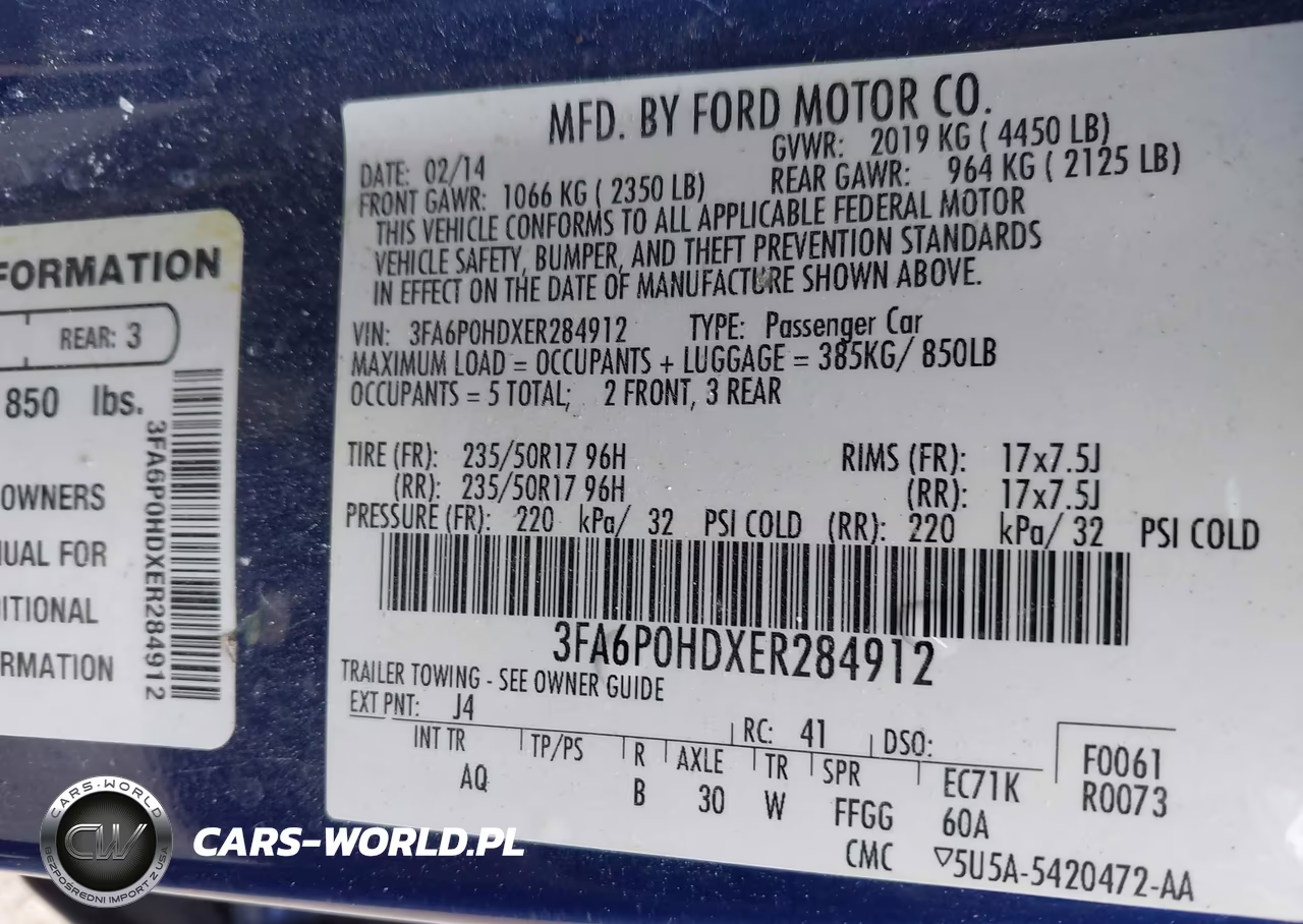 2014 Ford Fusion Se VIN:3FA6P0HDXER284912 - 9